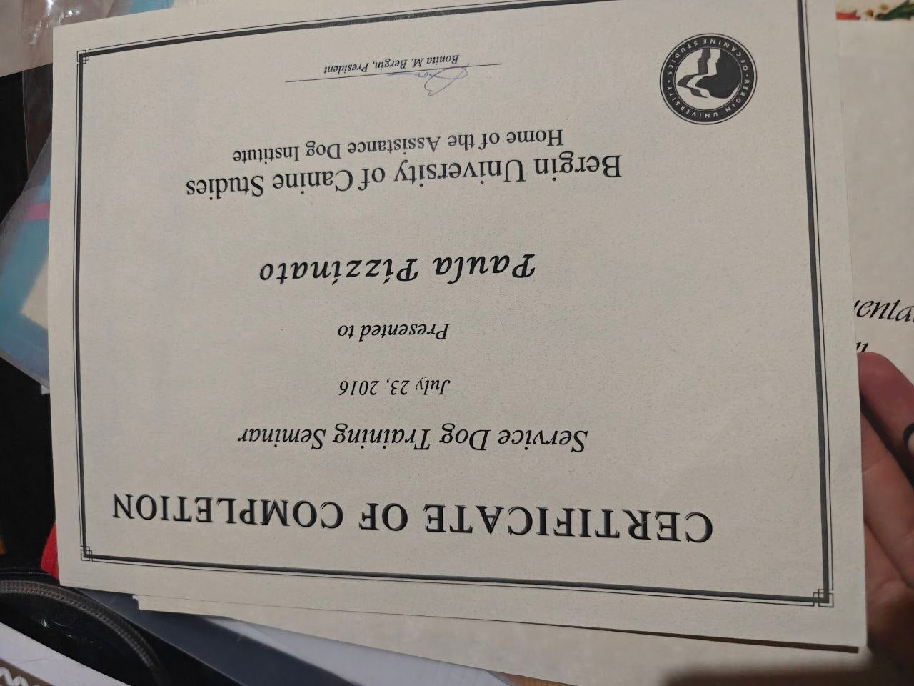 Fotografía del documento: Seminario de entrenamiento de perros de asistencia