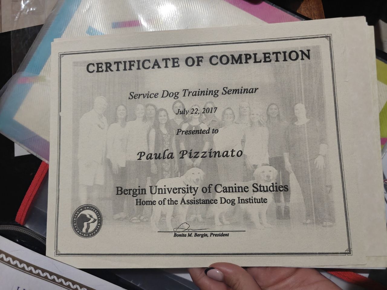 Fotografía del documento: Seminario de entrenamiento de perros de asistencia